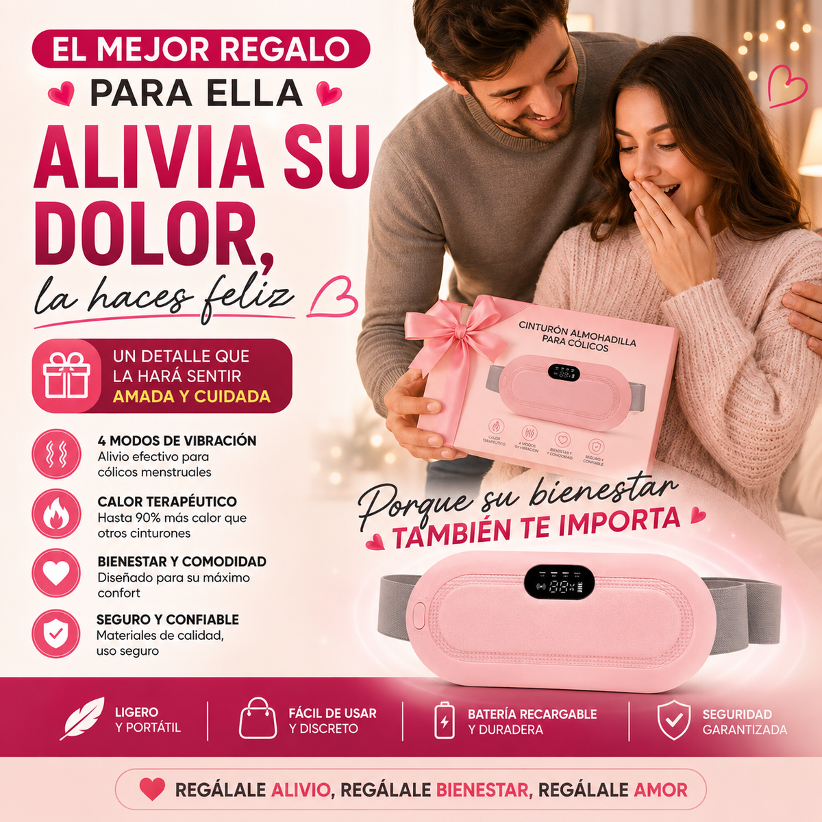 CINTURON ALMOHADILLA PARA CÓLICOS