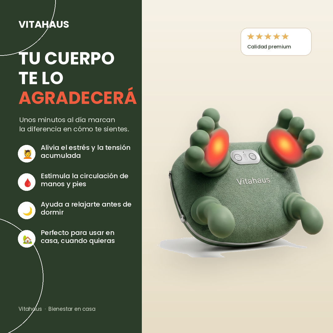 MASAJEADOR INALÁMBRICO MANOS DE TORTUGA